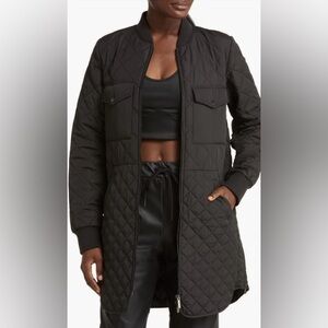 ZELLA LonglineQuilted Bomber Jacket